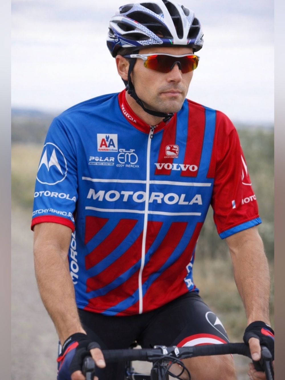 Giordana  Motorola Blue and Red Men's team Cycling Jersey 1995 lance Armstrong
